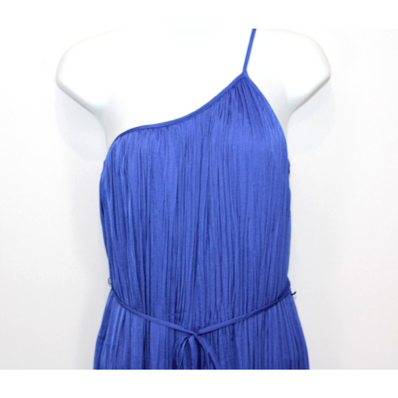 B0 NWoT BANANA REPUBLIC One Shoulder Pleated Maxi Lined Dress Purple Size S $160 - Picture 4 of 5